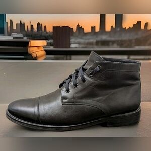 Mens Thursday Cap Toe Boots Sz 10 Used Black Leather Classic Casual